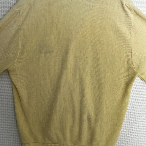 Vintage Classics Mens light Yellow Golf Cardigan Pebble Beach USA Made (READ) - Picture 7 of 13